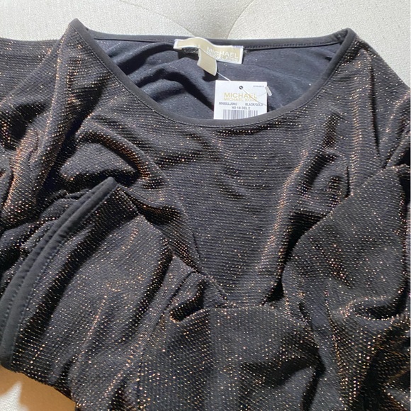 NWT MICHAEL Michael Kors Flared-Sleeve Shimmer Top!! - Picture 3 of 8